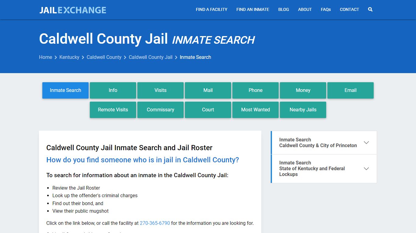 Inmate Search: Roster & Mugshots - Caldwell County Jail, KY