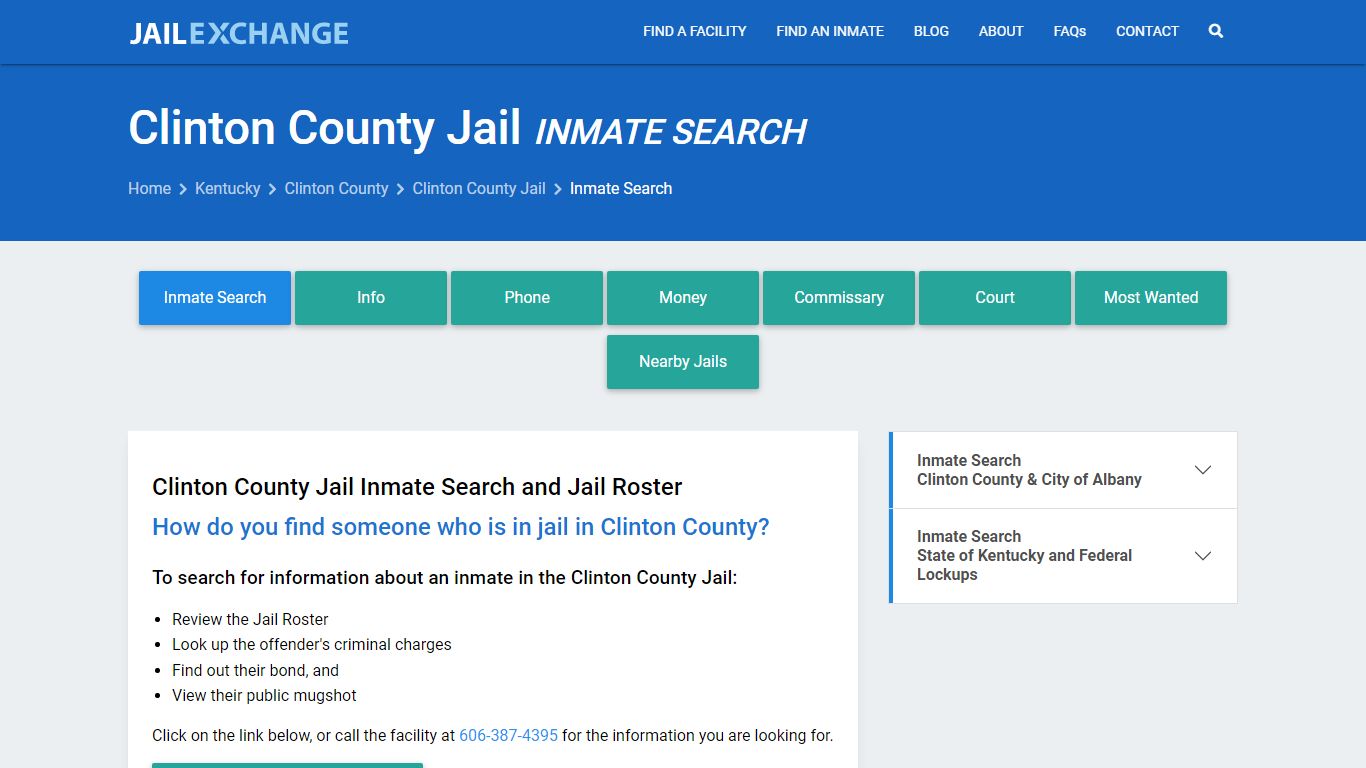 Inmate Search: Roster & Mugshots - Clinton County Jail, KY